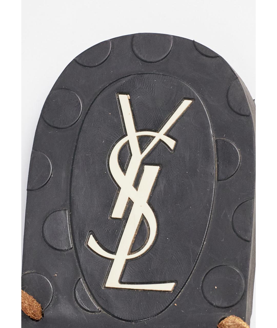 SAINT LAURENT Черные сандалии, фото 5