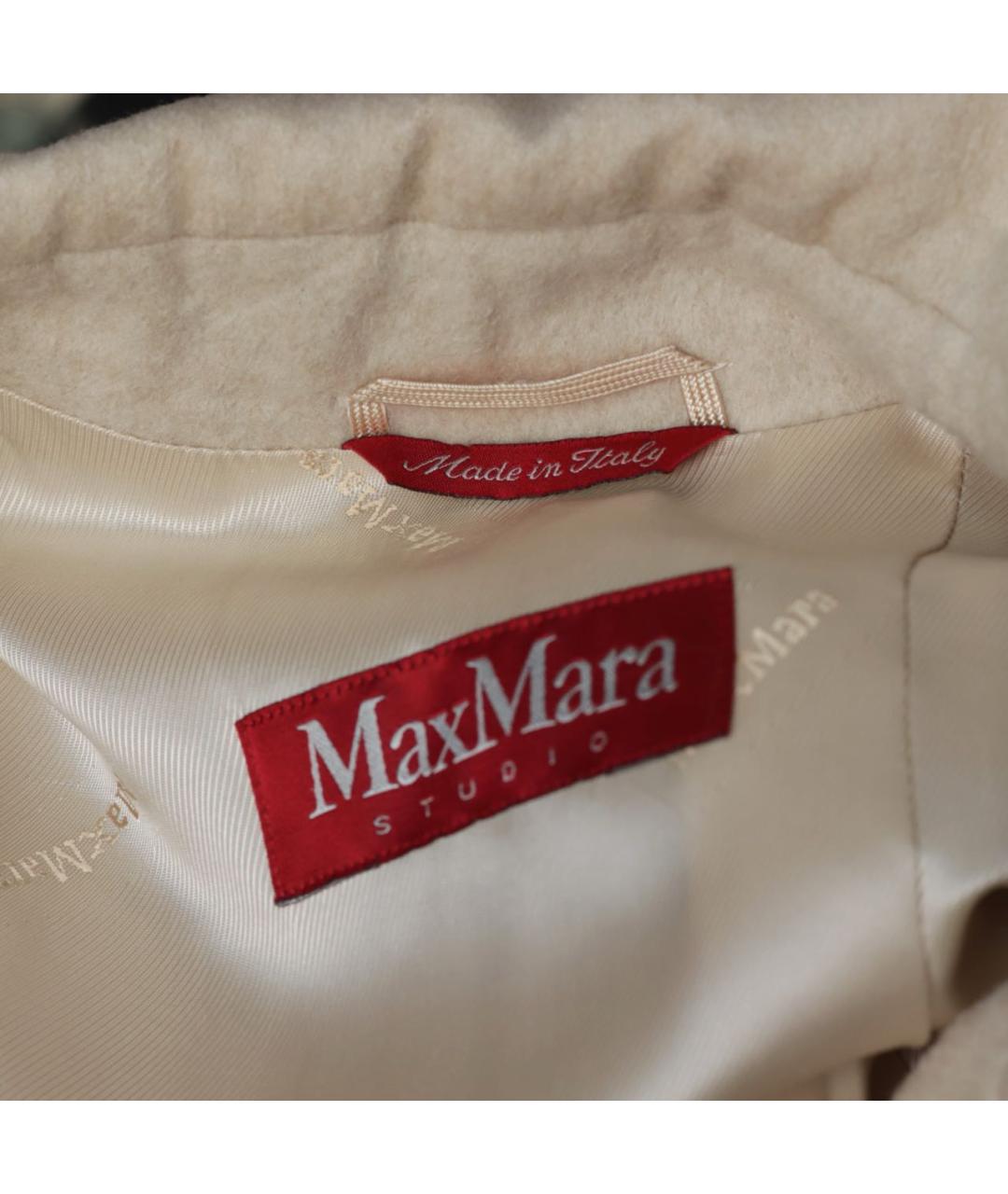 MAX MARA STUDIO Бежевое кашемировое пальто, фото 3