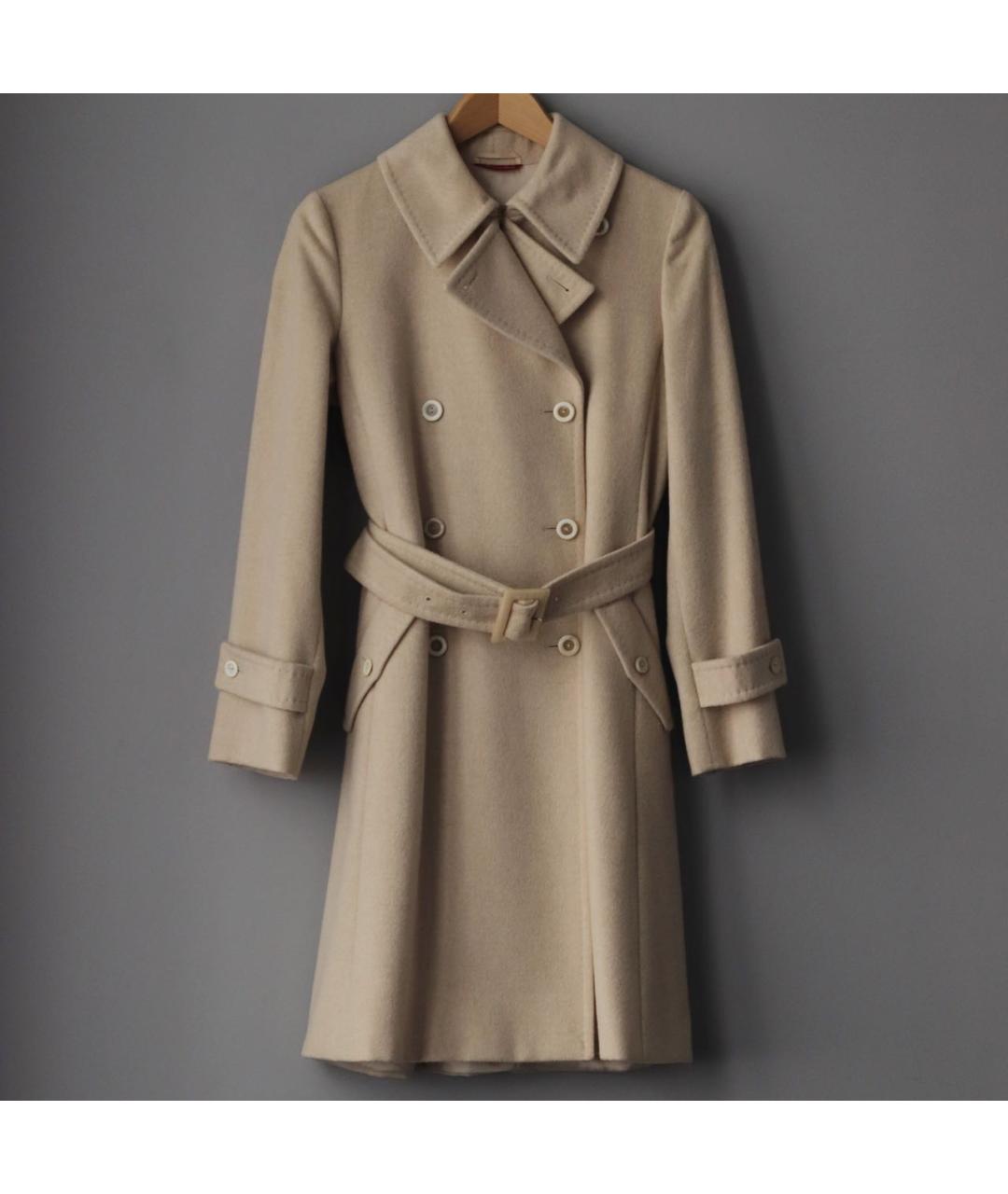 MAX MARA STUDIO Бежевое кашемировое пальто, фото 9