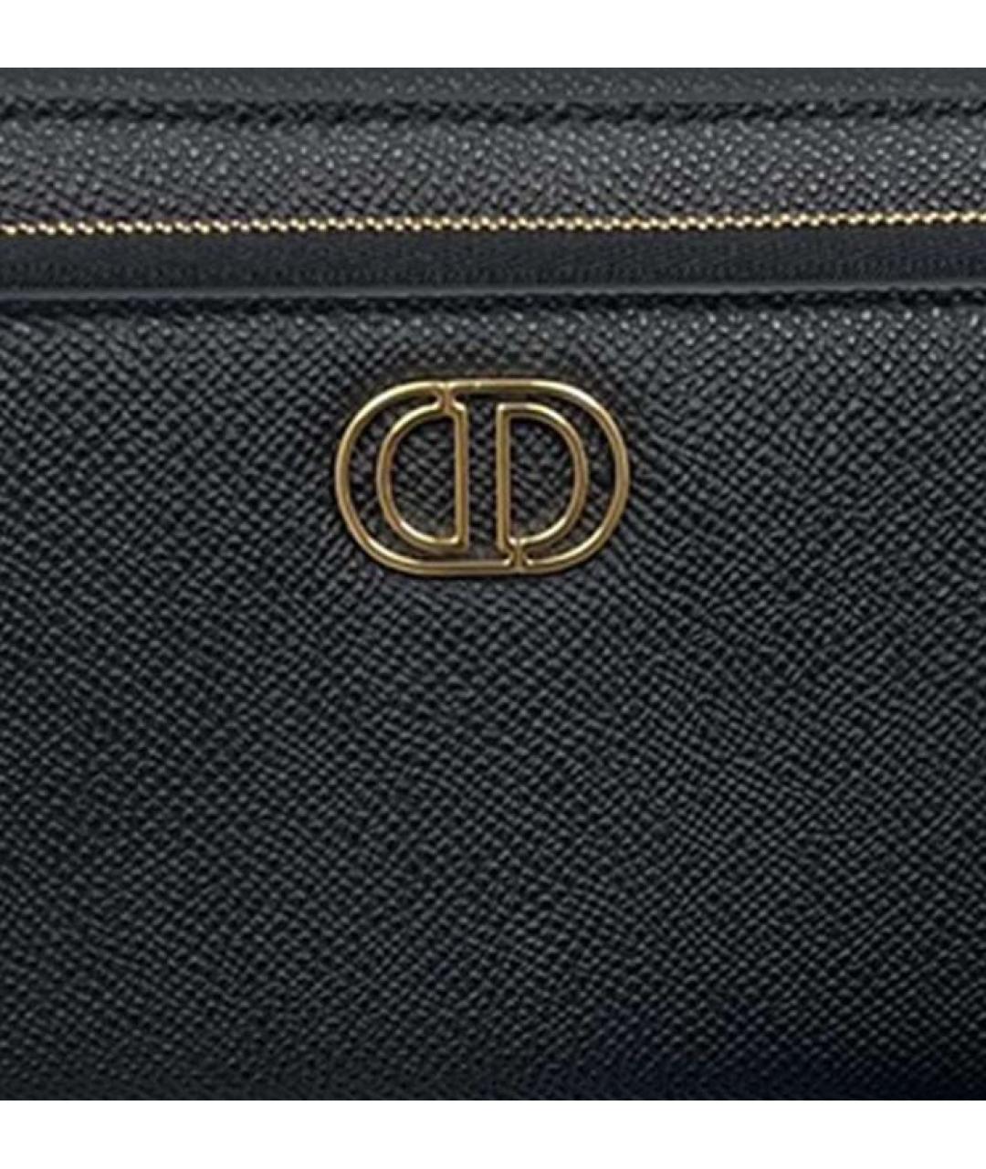 CHRISTIAN DIOR Черная кожаная сумка через плечо, фото 7
