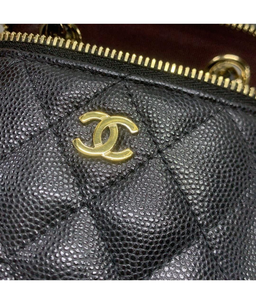 CHANEL Черная кожаная сумка через плечо, фото 6