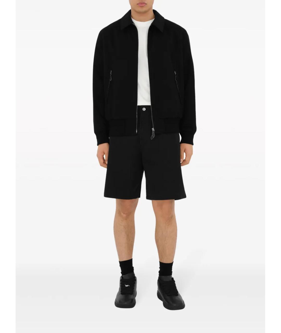 BURBERRY Черные хлопковые шорты, фото 2