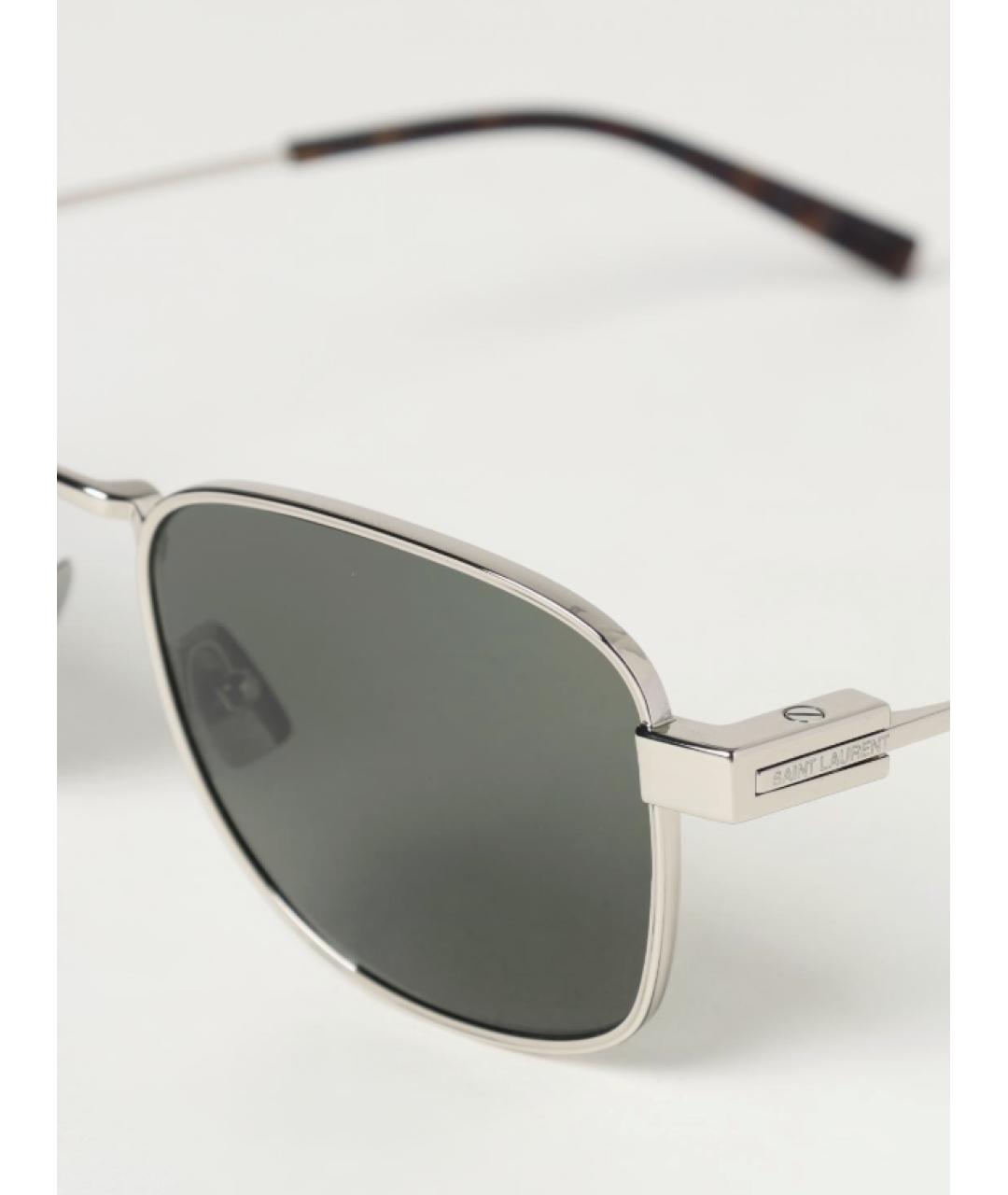 SAINT LAURENT Серебряные солнцезащитные очки, фото 2