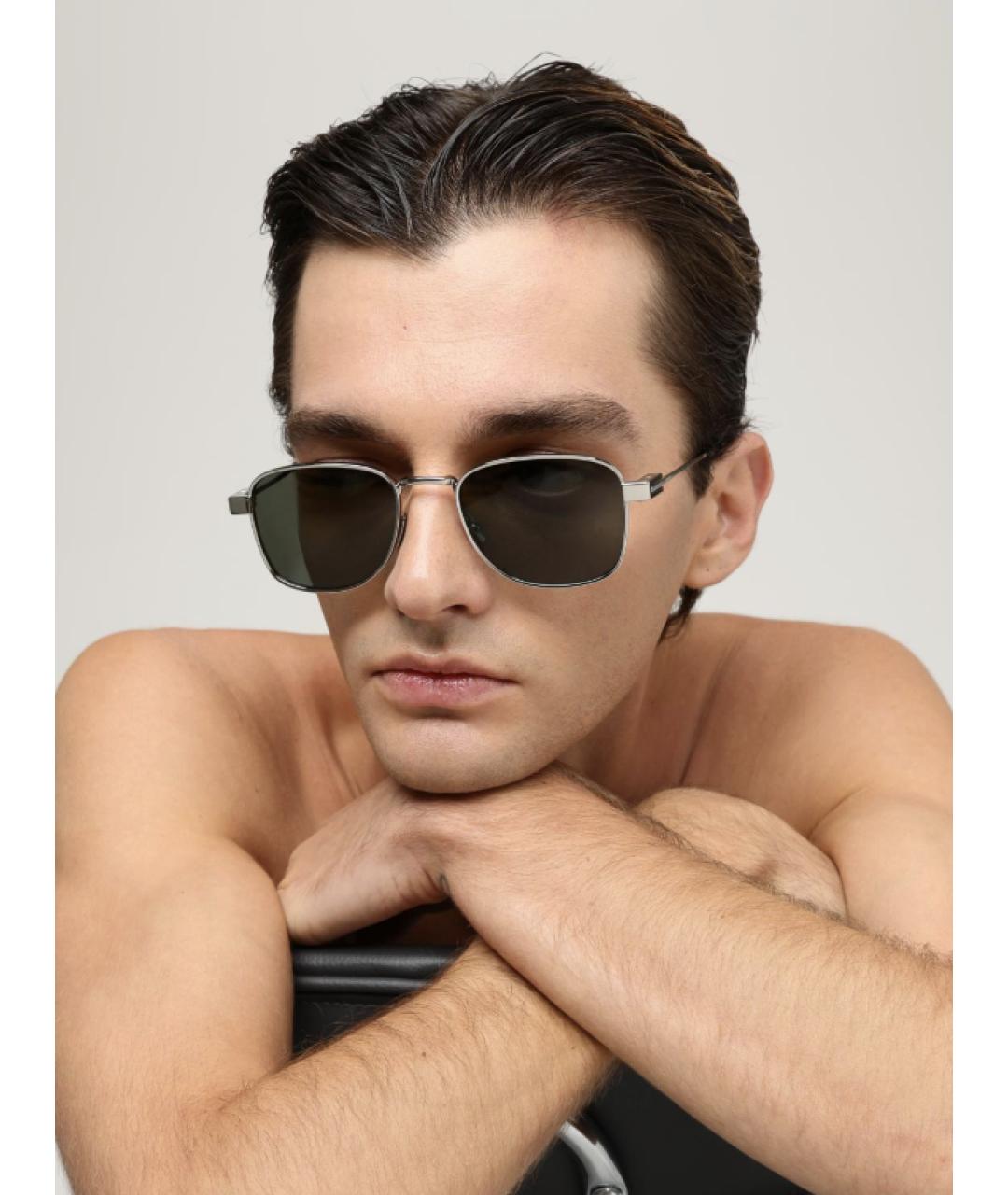 SAINT LAURENT Серебряные солнцезащитные очки, фото 3