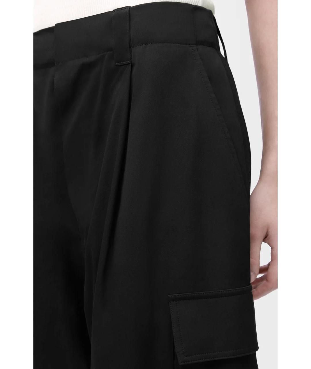 LOEWE Черные хлопковые прямые брюки, фото 5