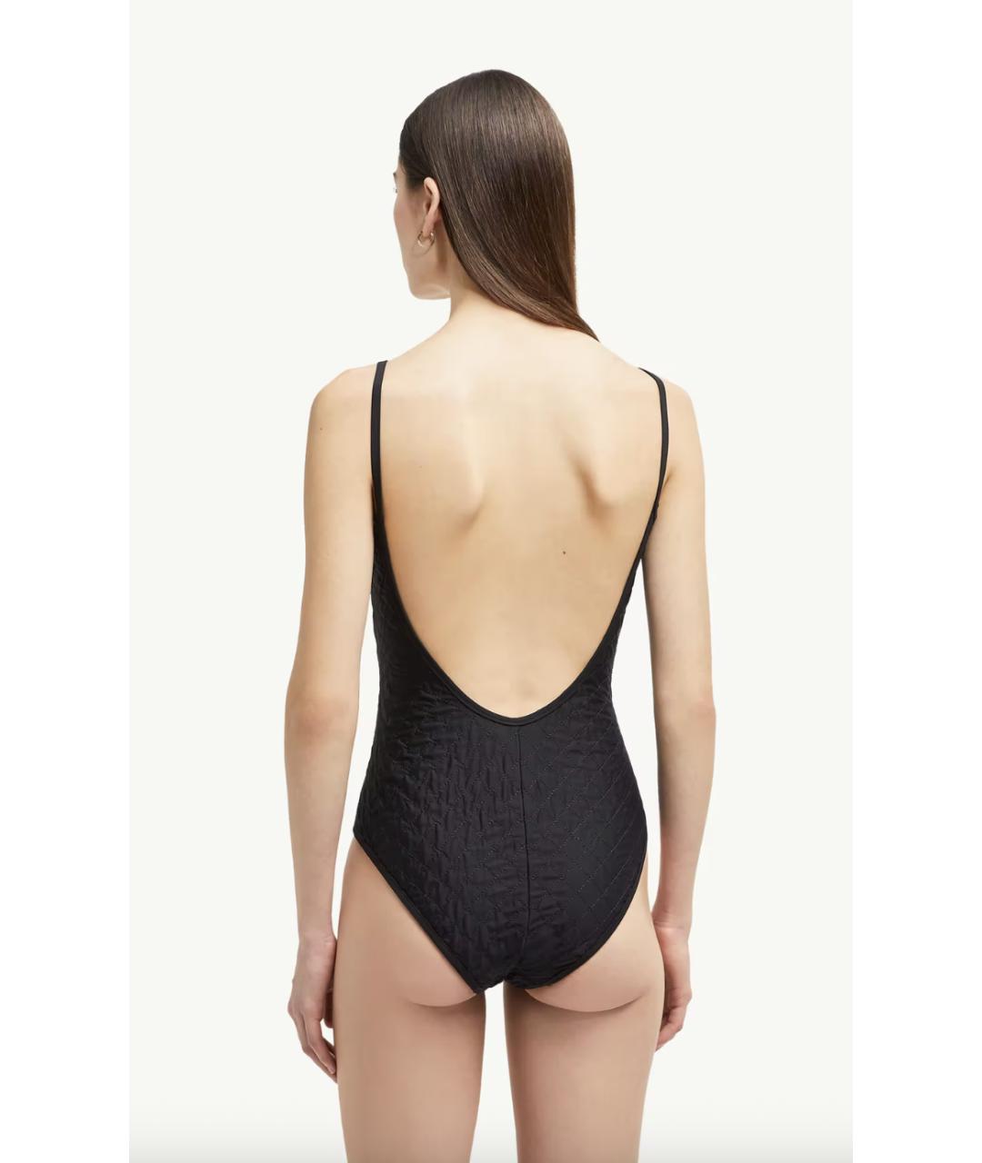 MONCLER Черный полиамидовый купальник, фото 4