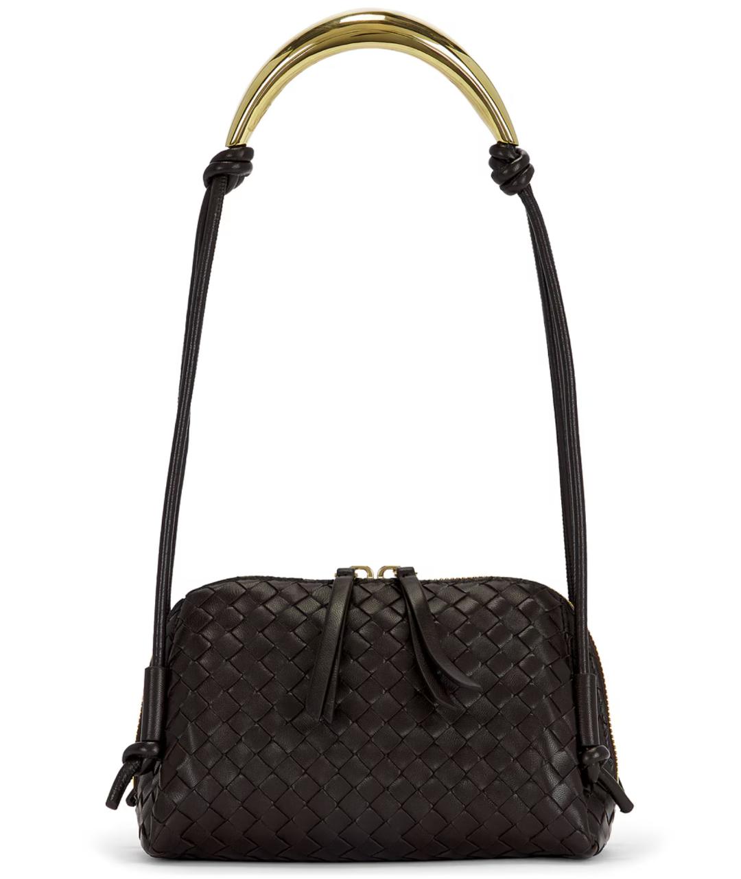 BOTTEGA VENETA Коричневая кожаная сумка через плечо, фото 1