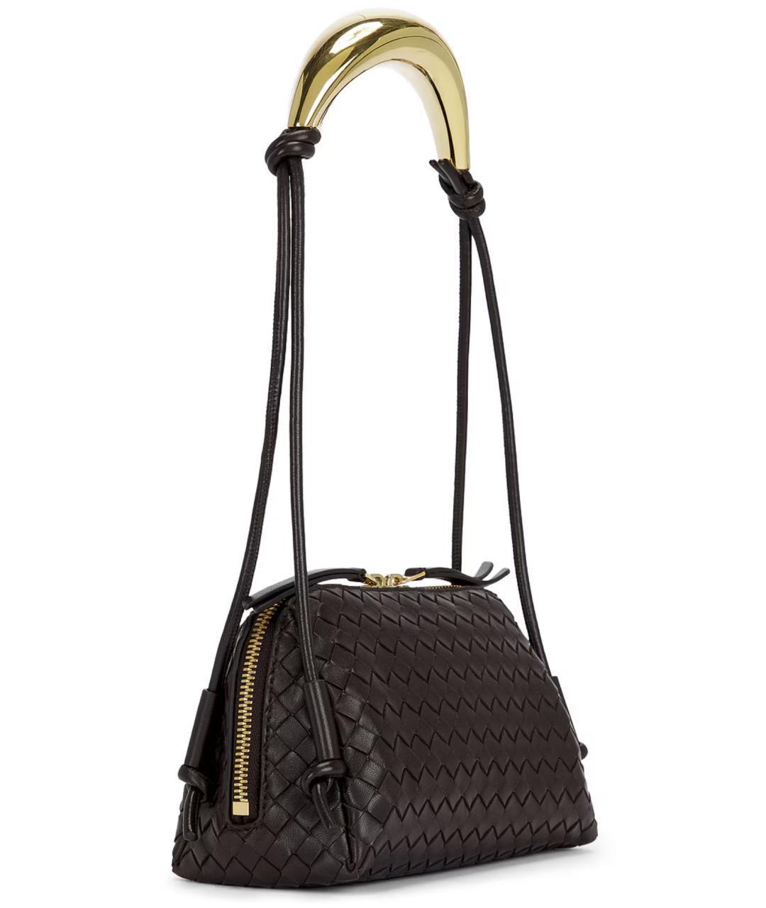 BOTTEGA VENETA Коричневая кожаная сумка через плечо, фото 4