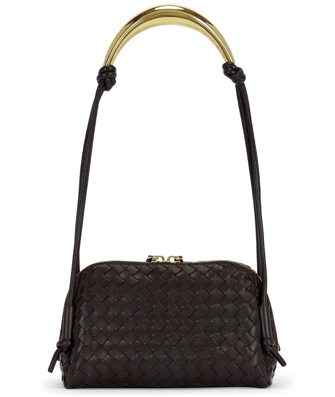 BOTTEGA VENETA Коричневая кожаная сумка через плечо, фото 3