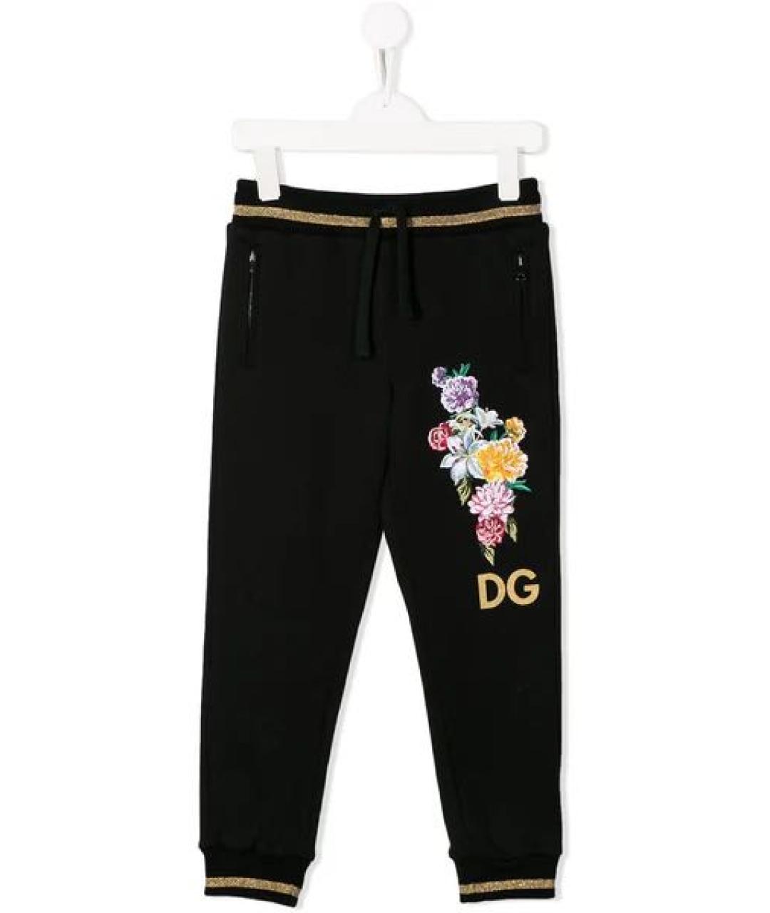 DOLCE&GABBANA Черные хлопковые спортивные брюки и шорты, фото 7
