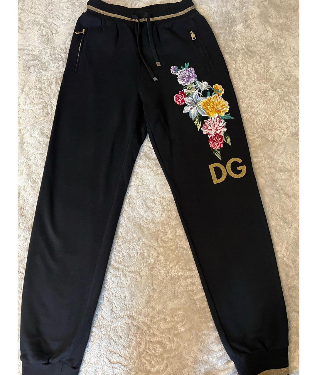 DOLCE&GABBANA Черные хлопковые спортивные брюки и шорты, фото 6