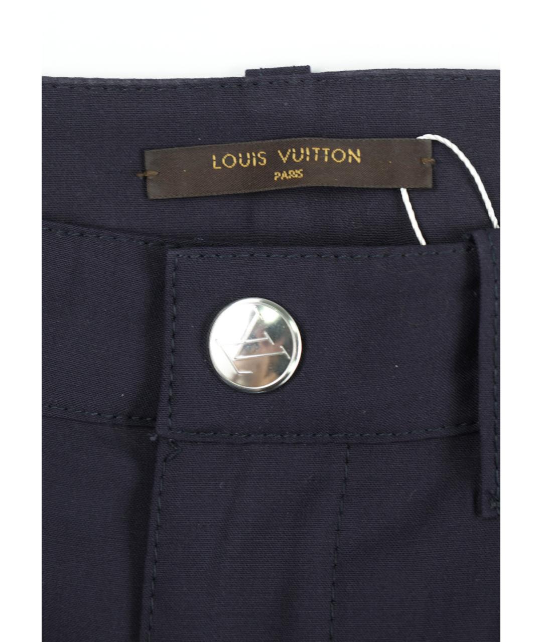 LOUIS VUITTON Темно-синие шерстяные брюки узкие, фото 6