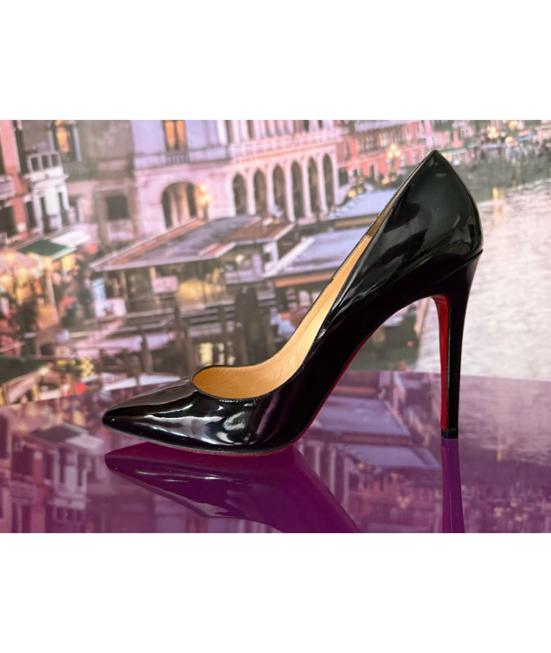 CHRISTIAN LOUBOUTIN Черные туфли из лакированной кожи, фото 9