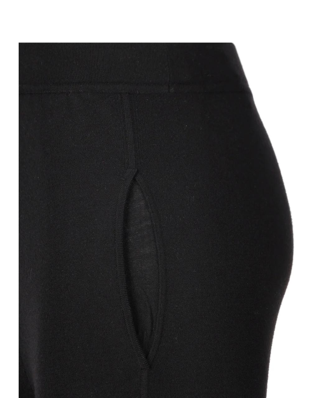 SAINT LAURENT Черные шерстяные леггинсы и велосипедки, фото 3
