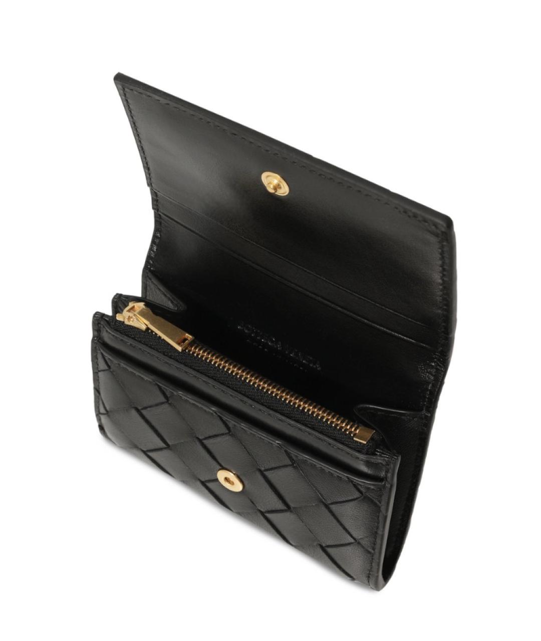 BOTTEGA VENETA Черный кожаный кошелек, фото 2