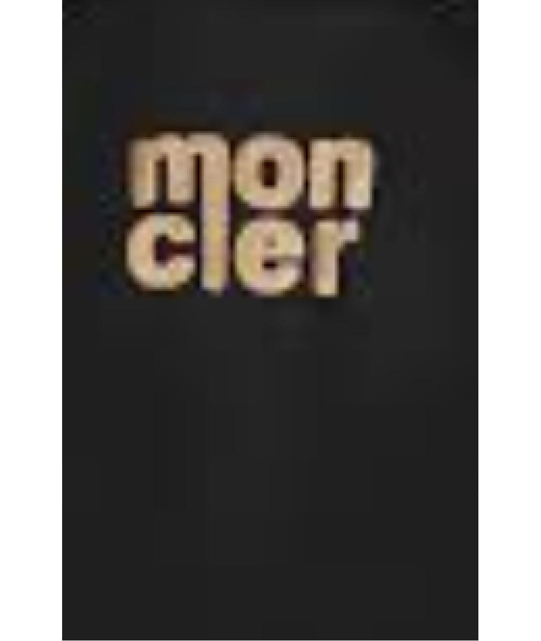 MONCLER Черная хлопковая футболка, фото 2