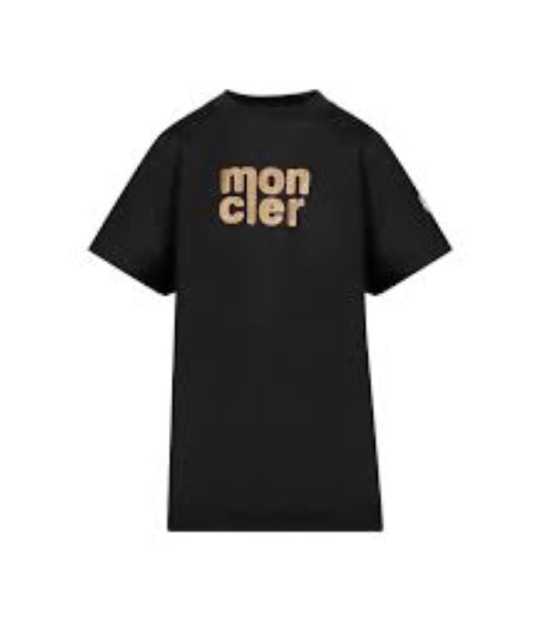 MONCLER Черная хлопковая футболка, фото 1