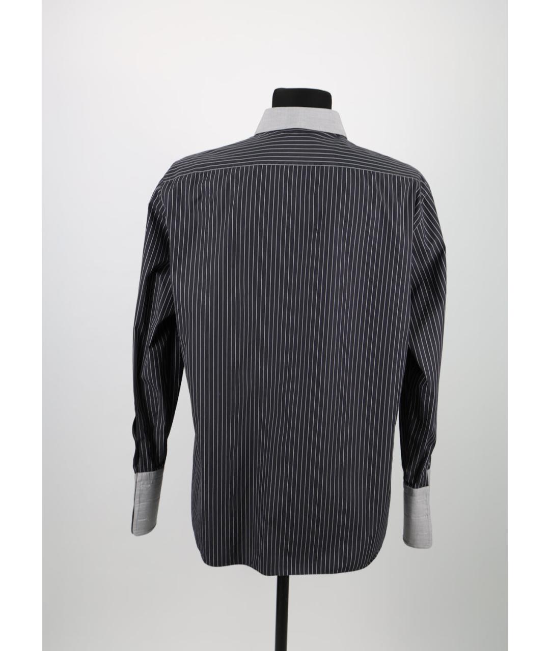 BRIONI Черная хлопковая классическая рубашка, фото 4