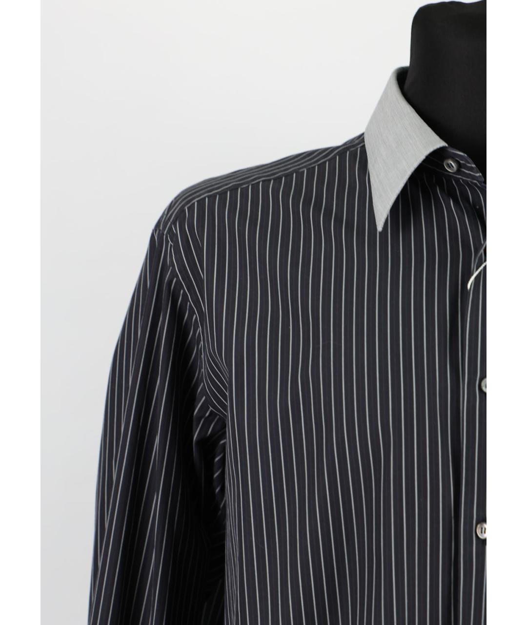 BRIONI Черная хлопковая классическая рубашка, фото 2