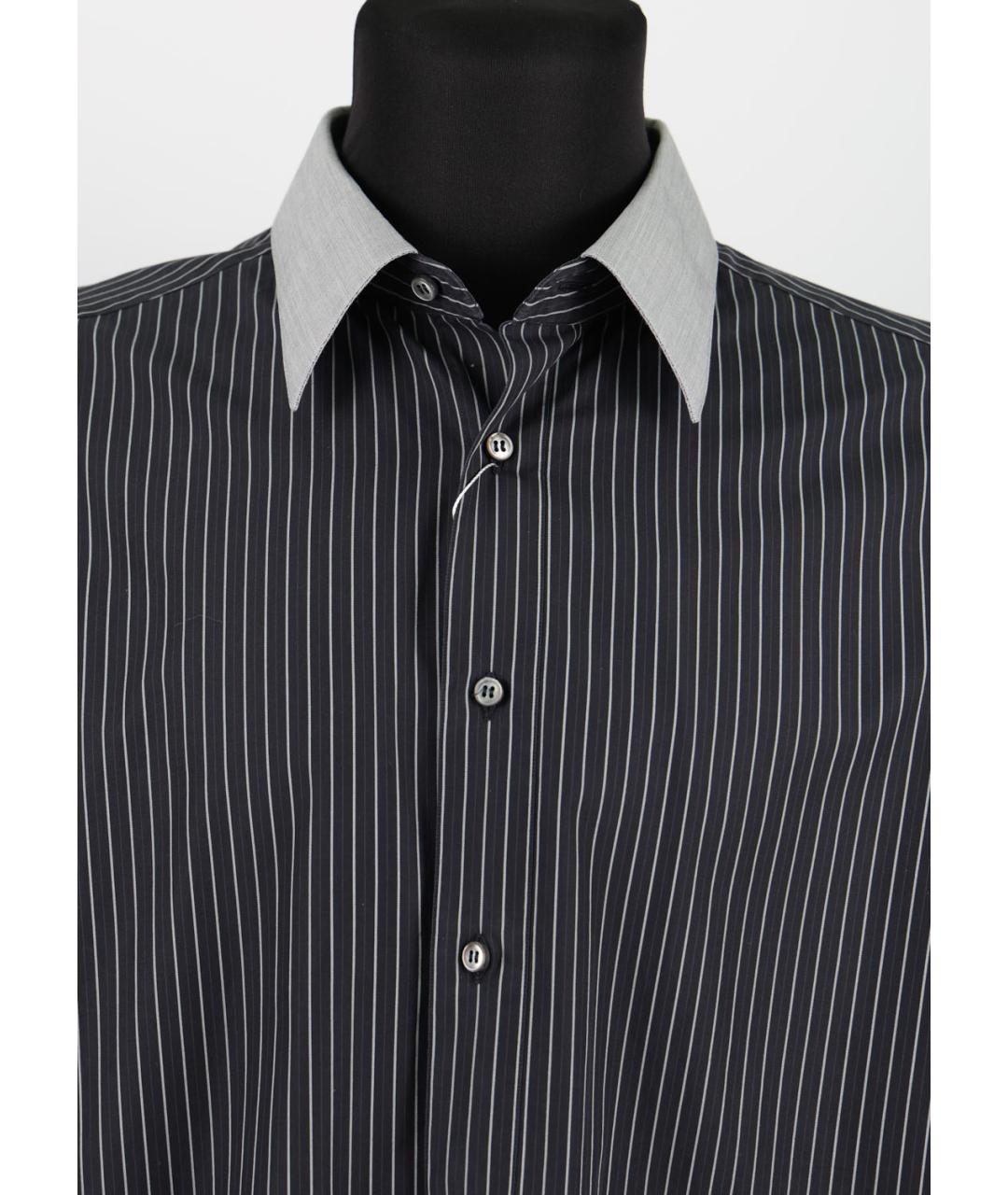 BRIONI Черная хлопковая классическая рубашка, фото 3