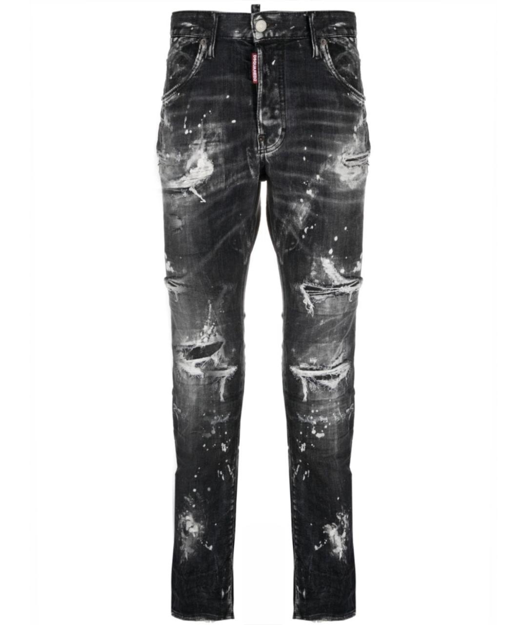 DSQUARED2 Черные хлопковые джинсы скинни, фото 1