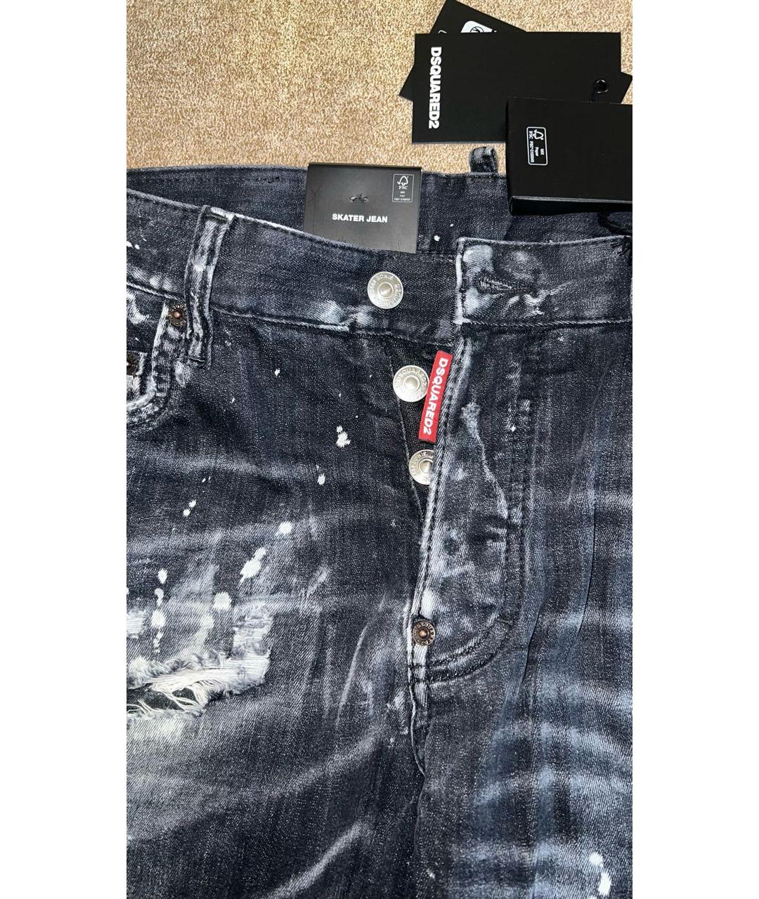 DSQUARED2 Черные хлопковые джинсы скинни, фото 4