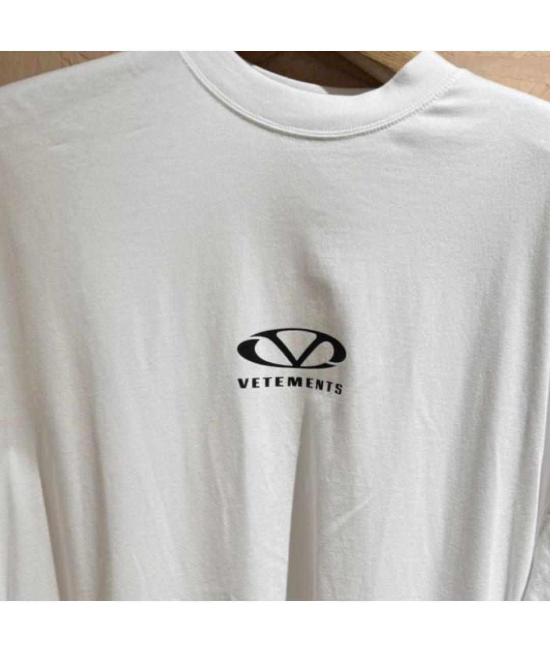 VETEMENTS Белая хлопковая футболка, фото 3