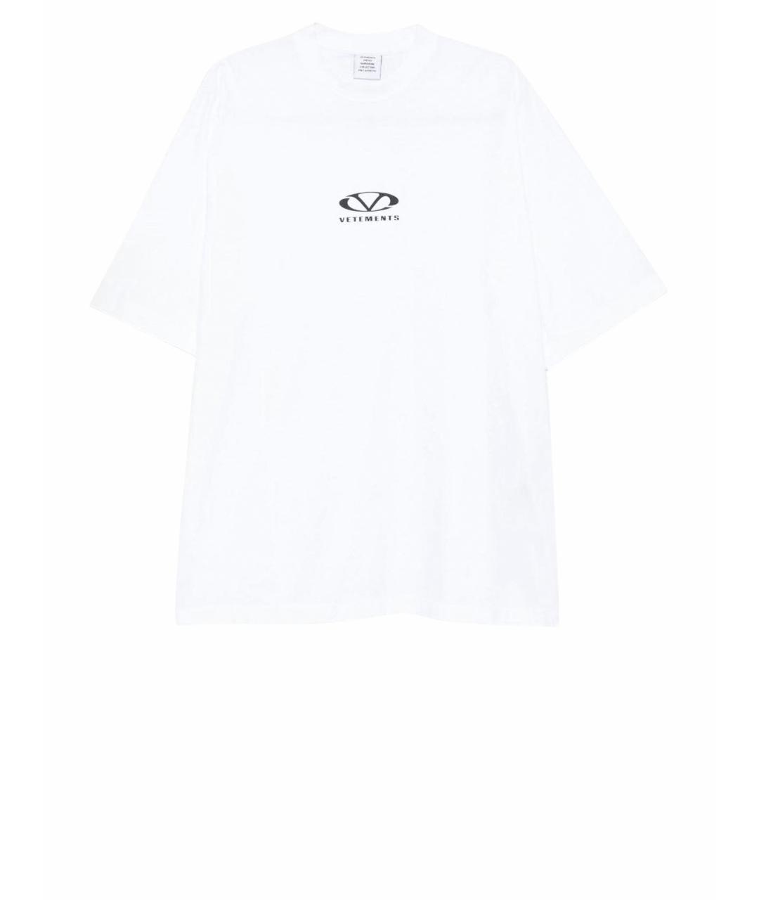 VETEMENTS Белая хлопковая футболка, фото 1