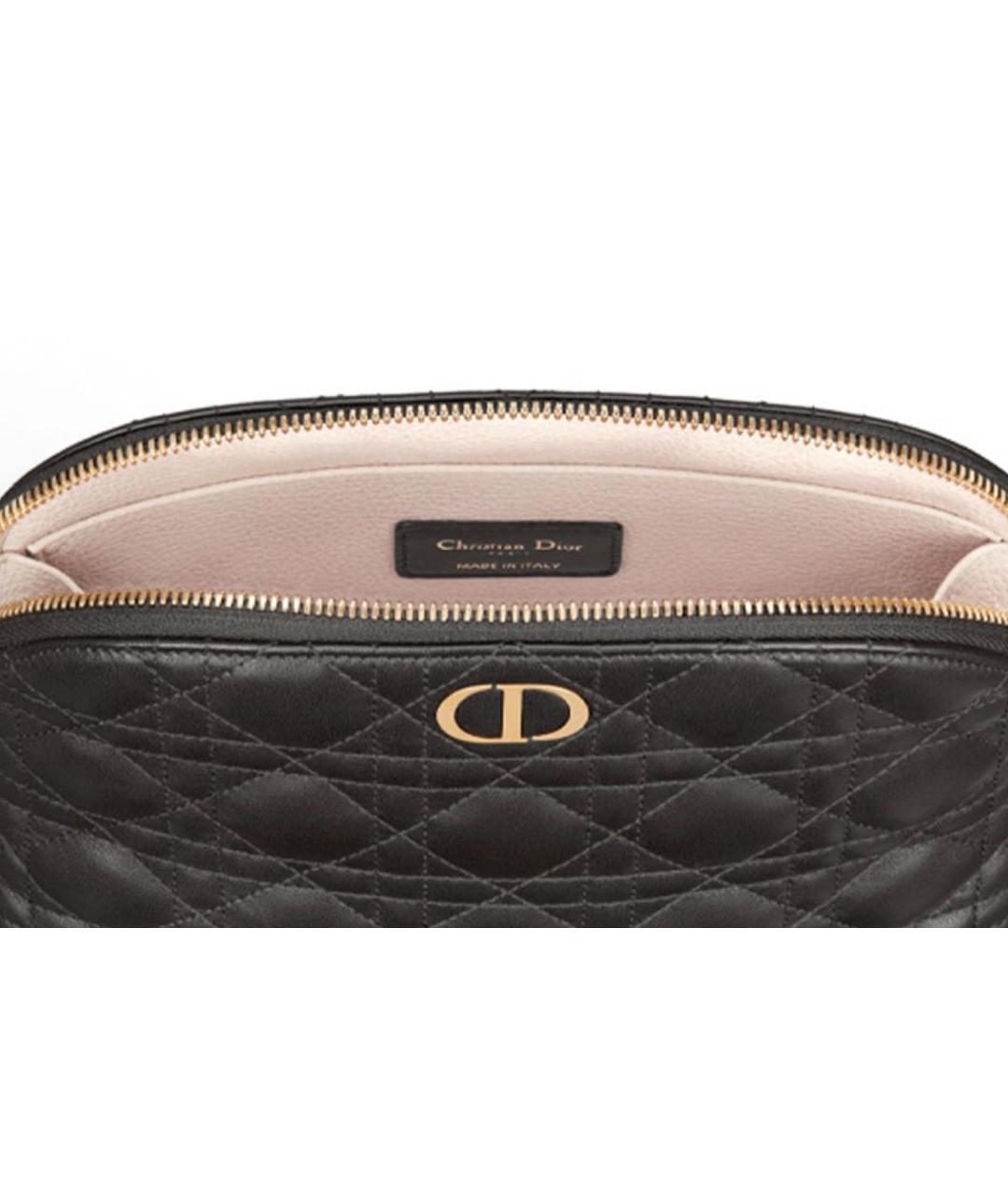 CHRISTIAN DIOR Черная кожаная косметичка, фото 4