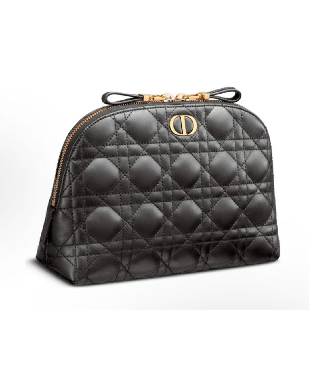 CHRISTIAN DIOR Черная кожаная косметичка, фото 2