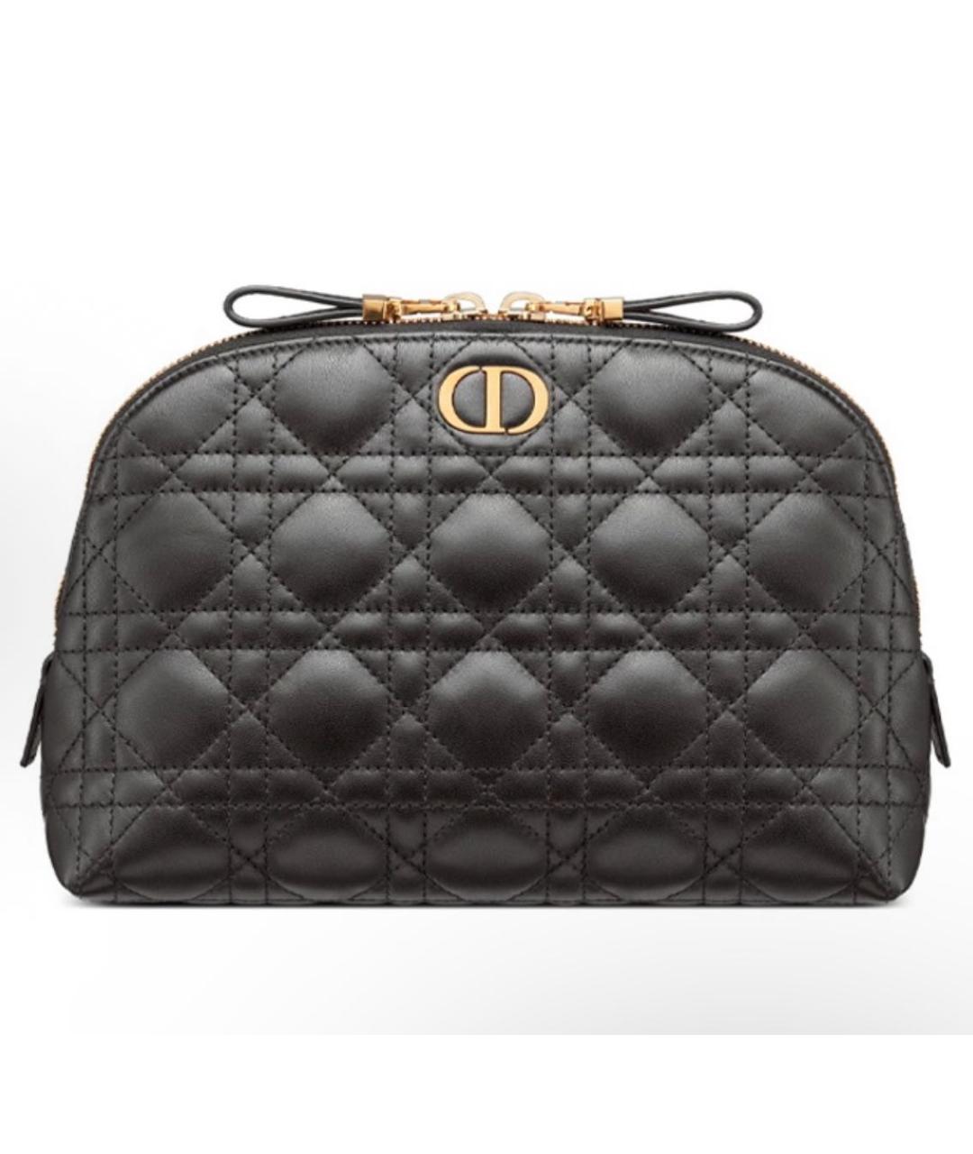 CHRISTIAN DIOR Черная кожаная косметичка, фото 6