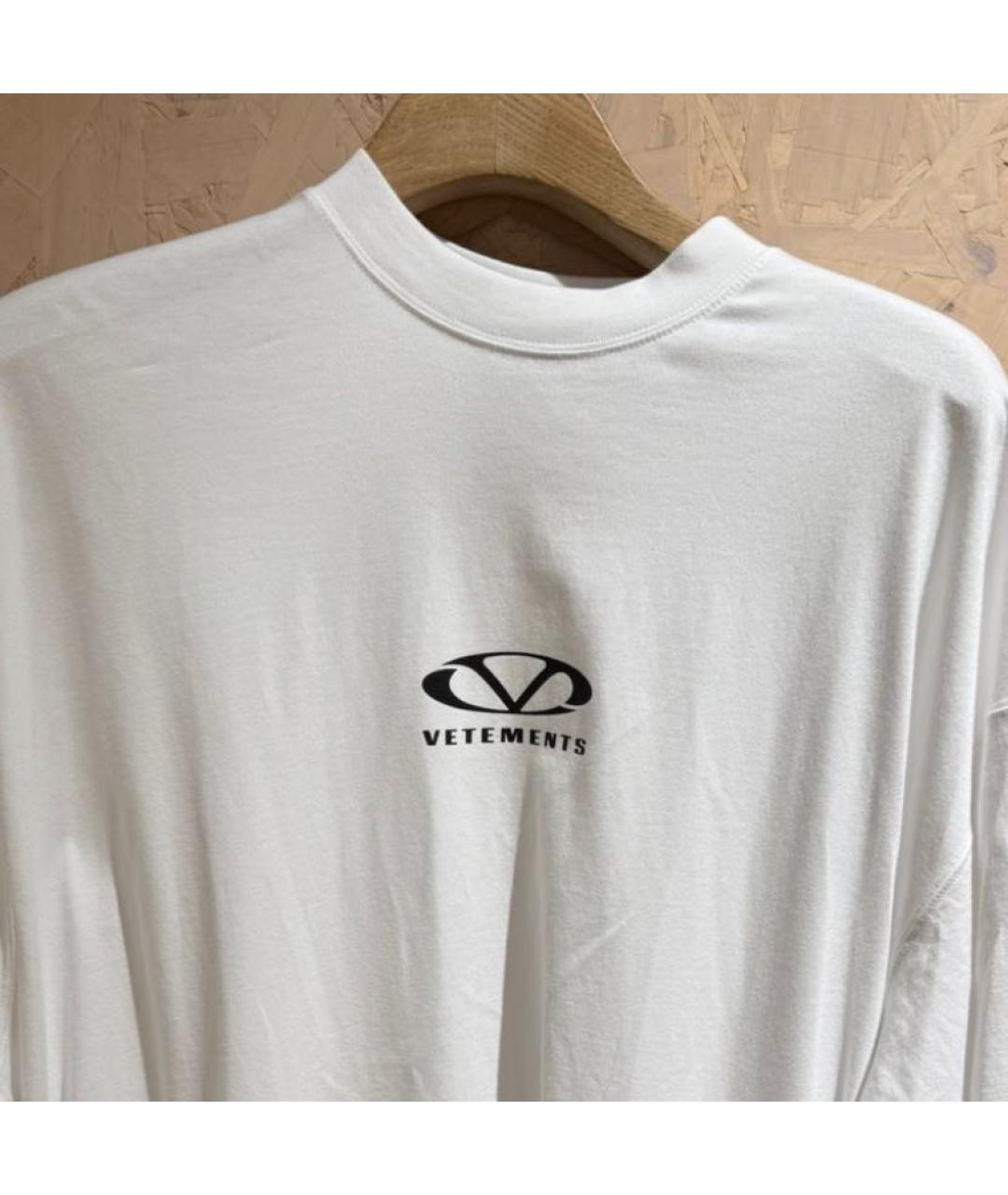 VETEMENTS Белая хлопковая футболка, фото 3