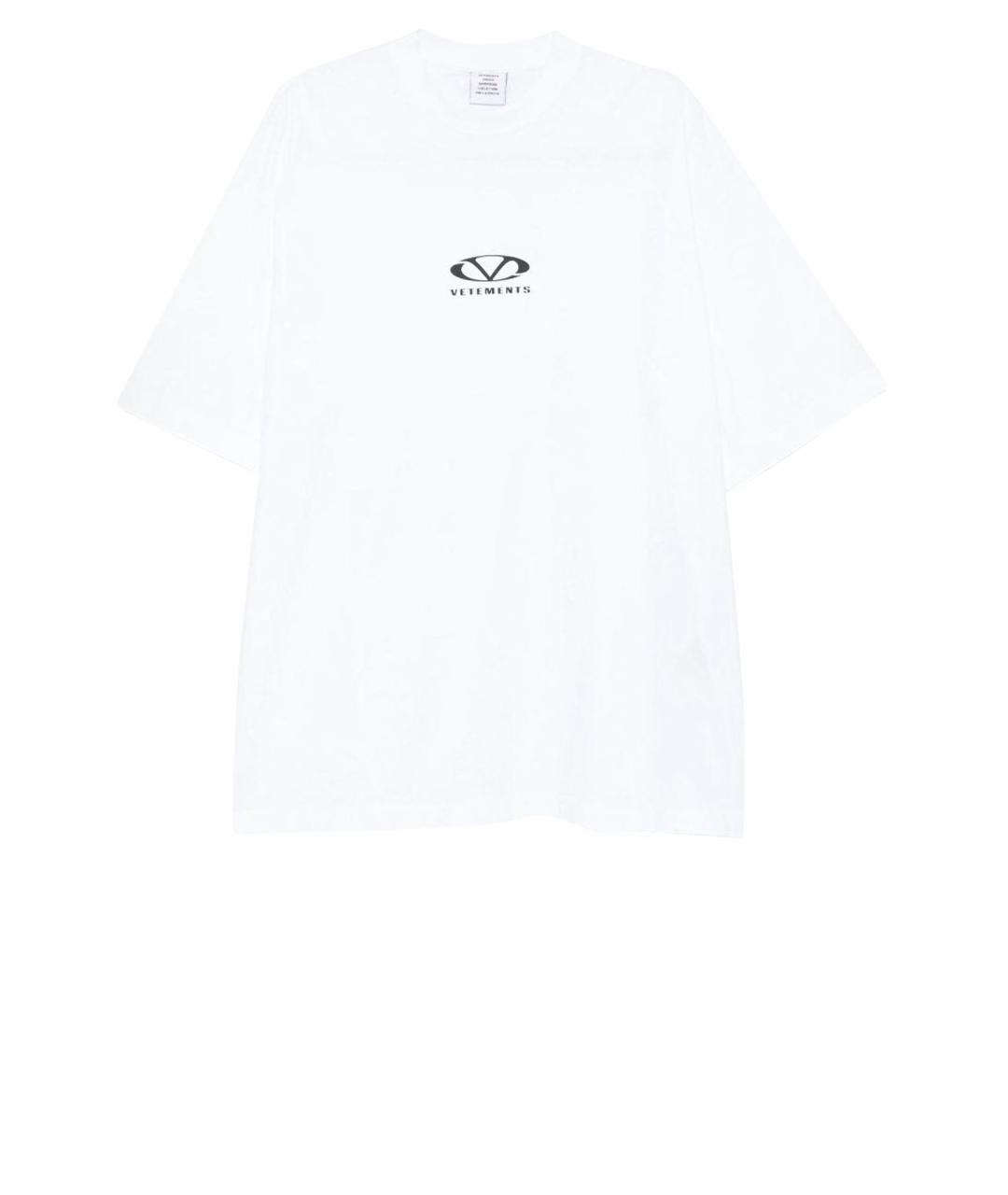 VETEMENTS Белая хлопковая футболка, фото 1
