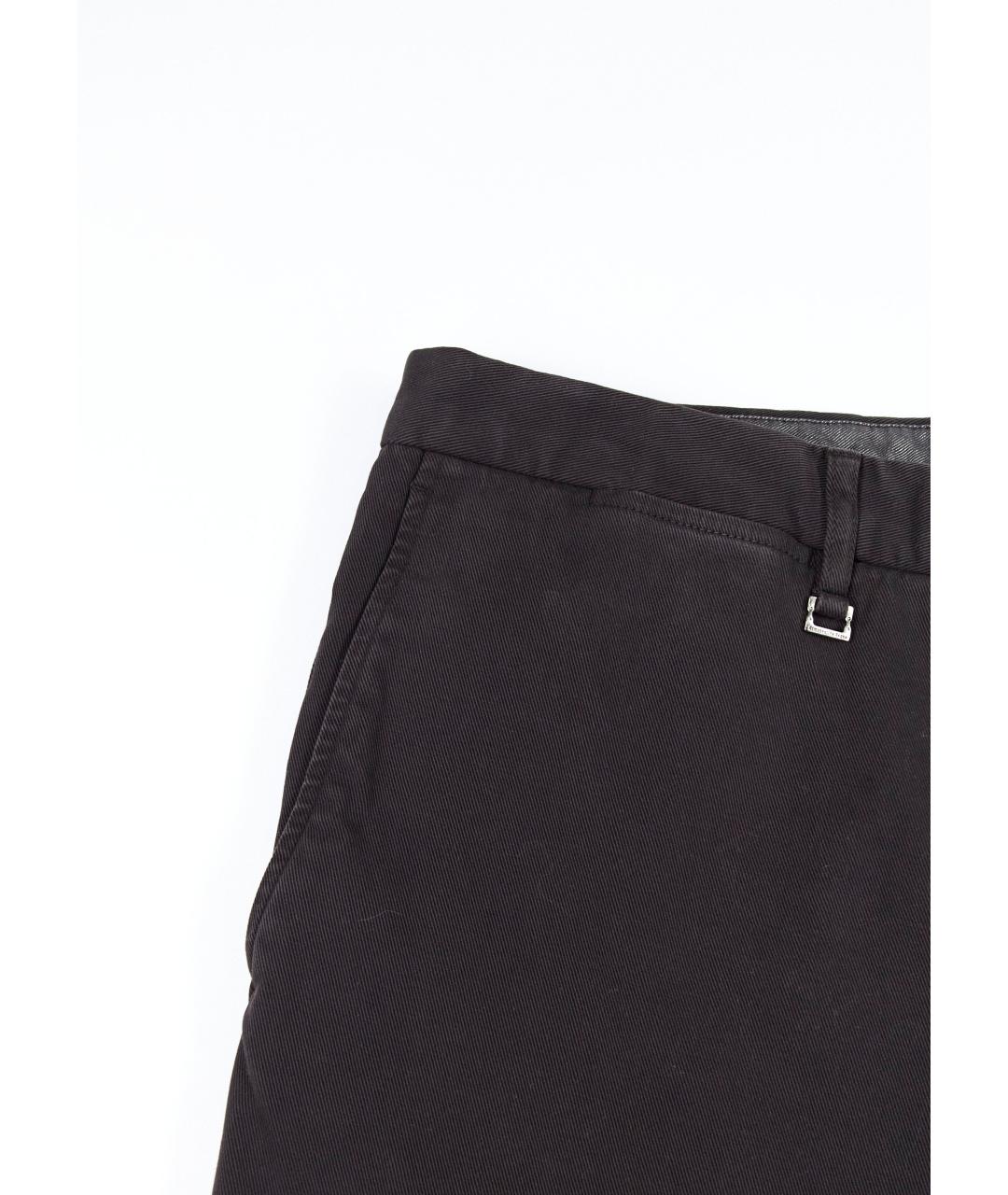 ERMENEGILDO ZEGNA XXX Коричневые хлопко-эластановые повседневные брюки, фото 5