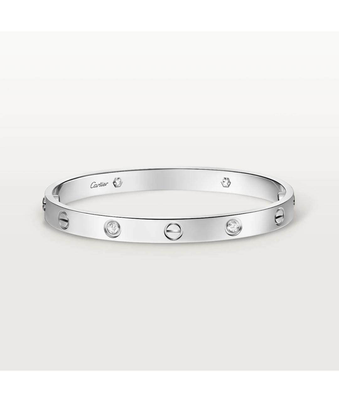 CARTIER Серебрянный браслет из белого золота, фото 6