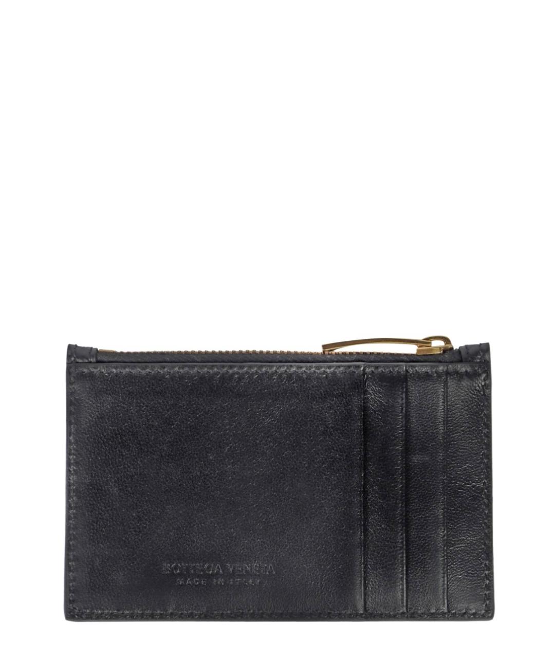 BOTTEGA VENETA Черный кожаный кошелек, фото 2