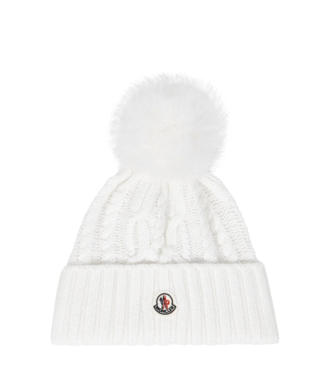 MONCLER Белая шапка, фото 1