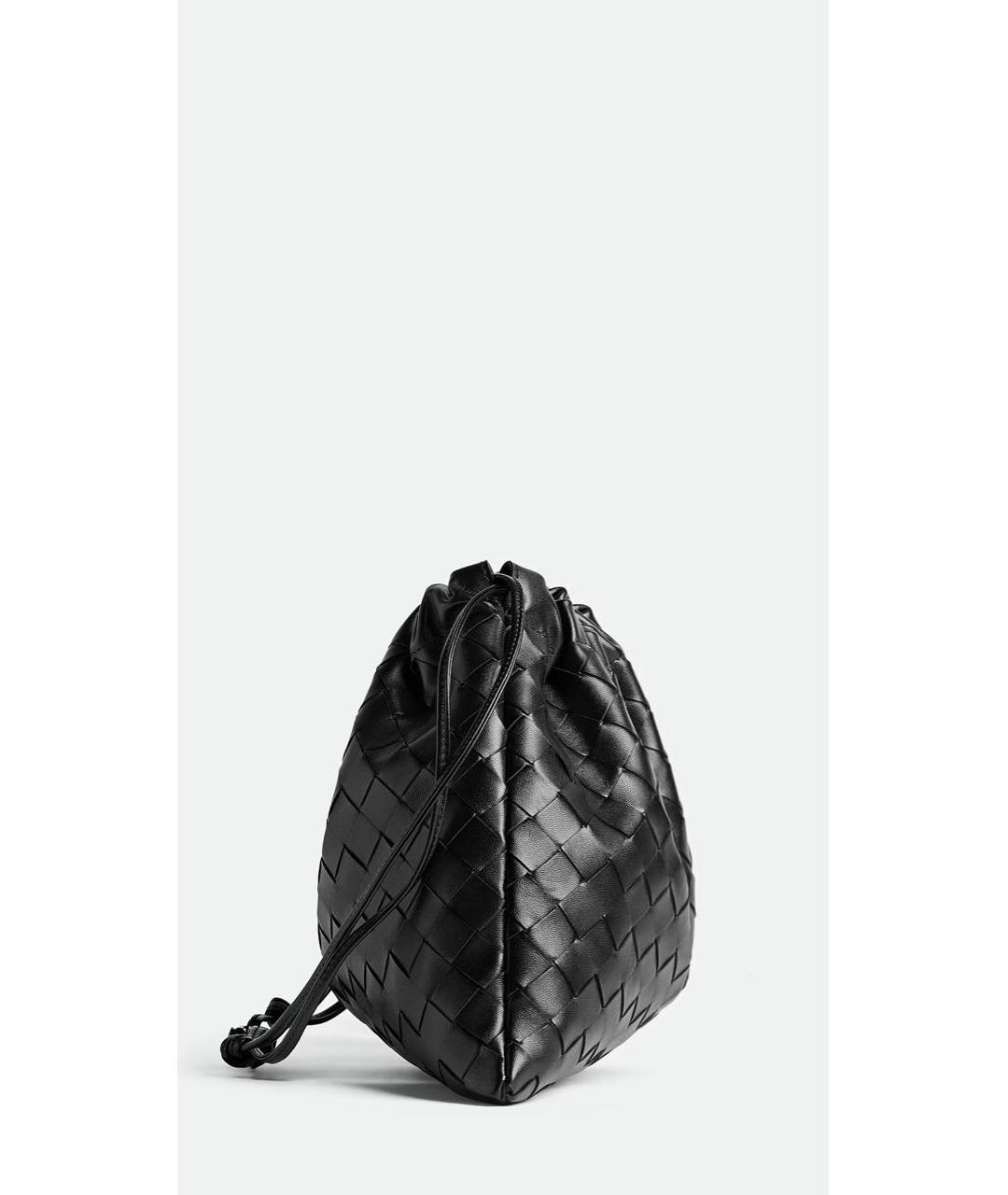 BOTTEGA VENETA Черная кожаная сумка с короткими ручками, фото 2