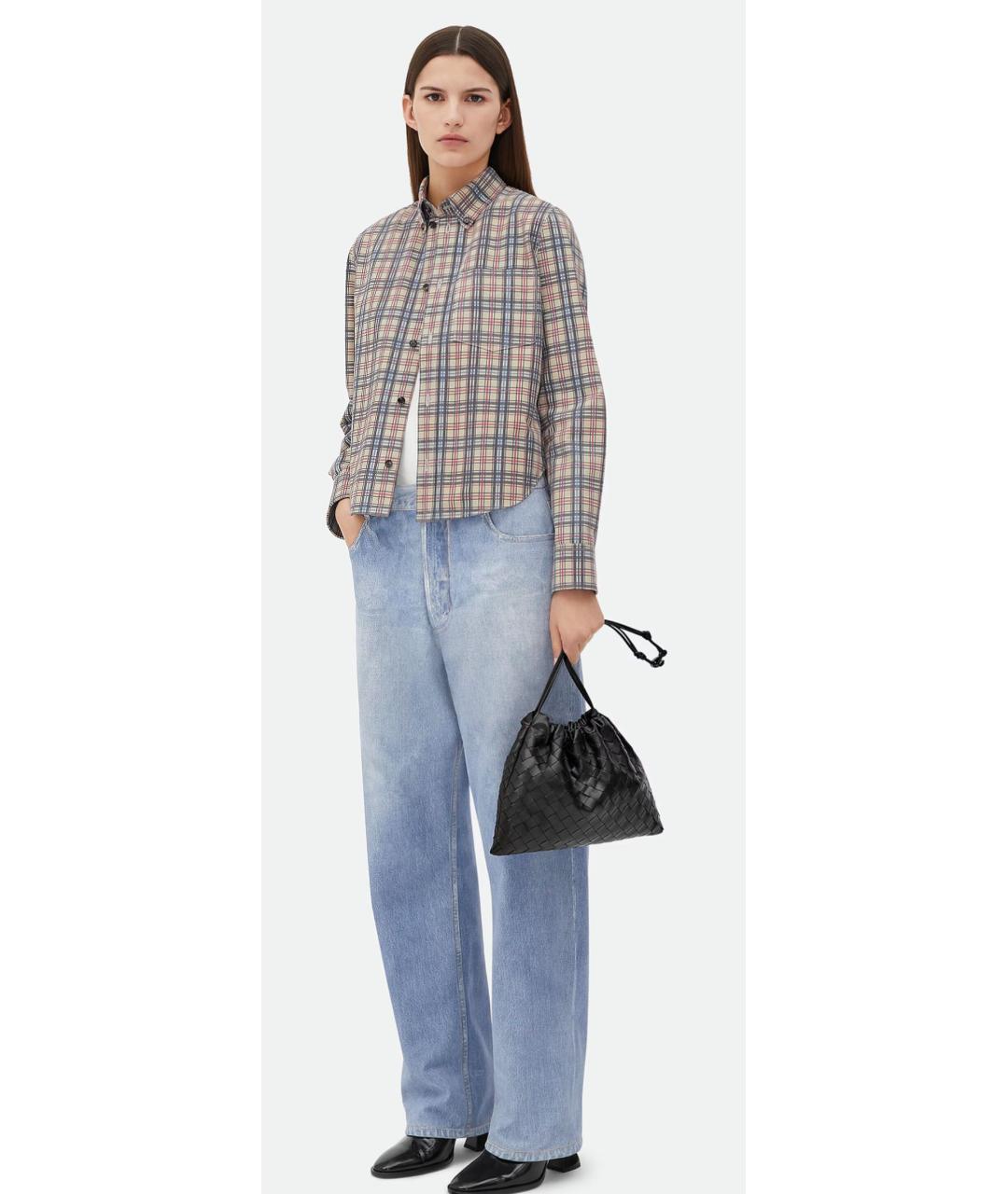 BOTTEGA VENETA Черная кожаная сумка с короткими ручками, фото 4