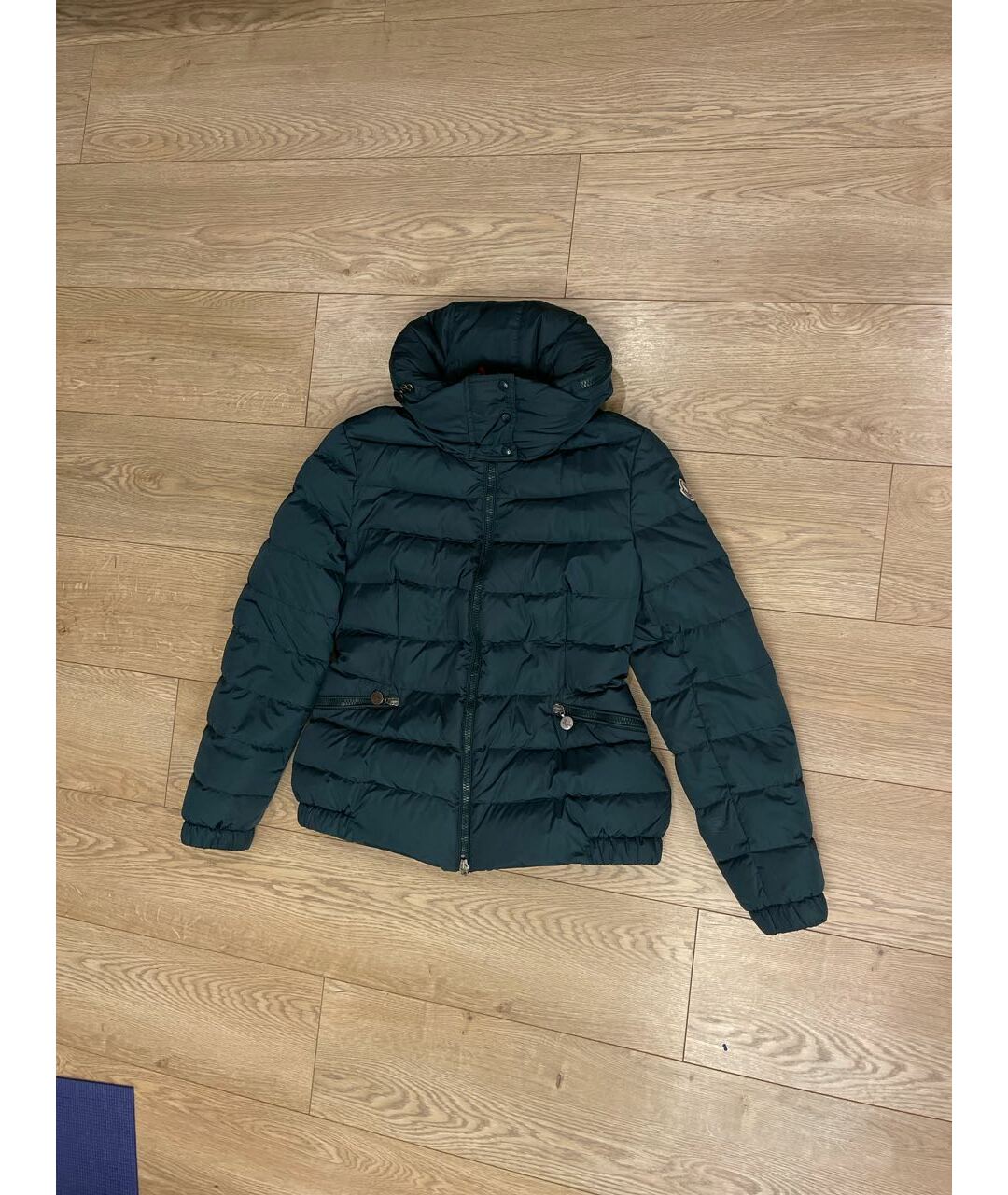 MONCLER Зеленый пуховик, фото 5