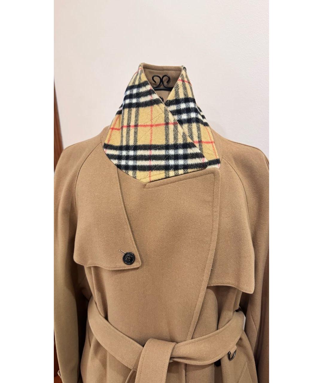 BURBERRY Бежевое шерстяное пальто, фото 6
