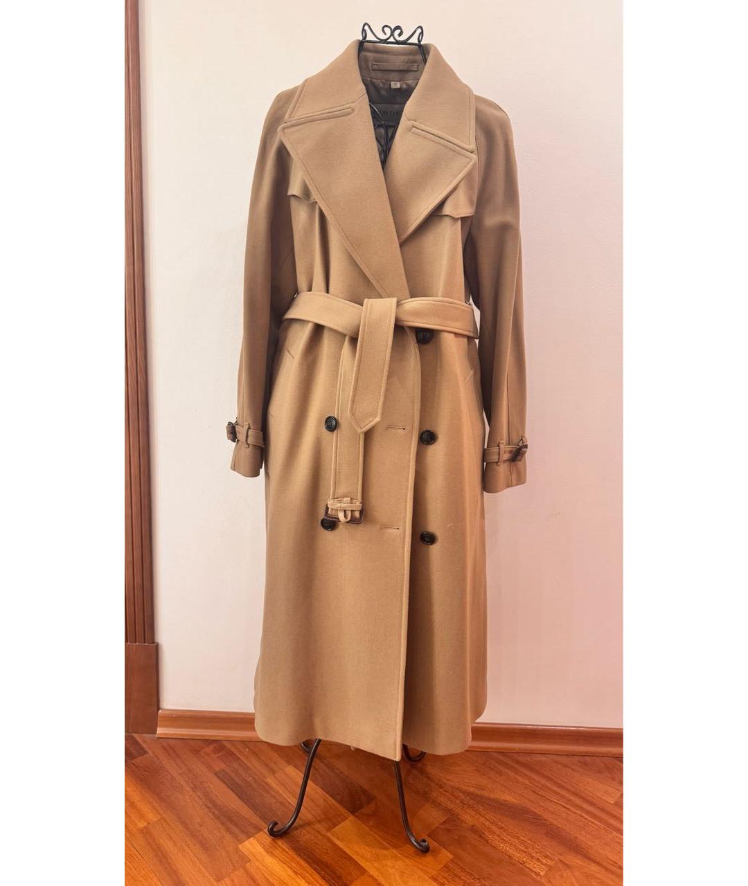 BURBERRY Бежевое шерстяное пальто, фото 7