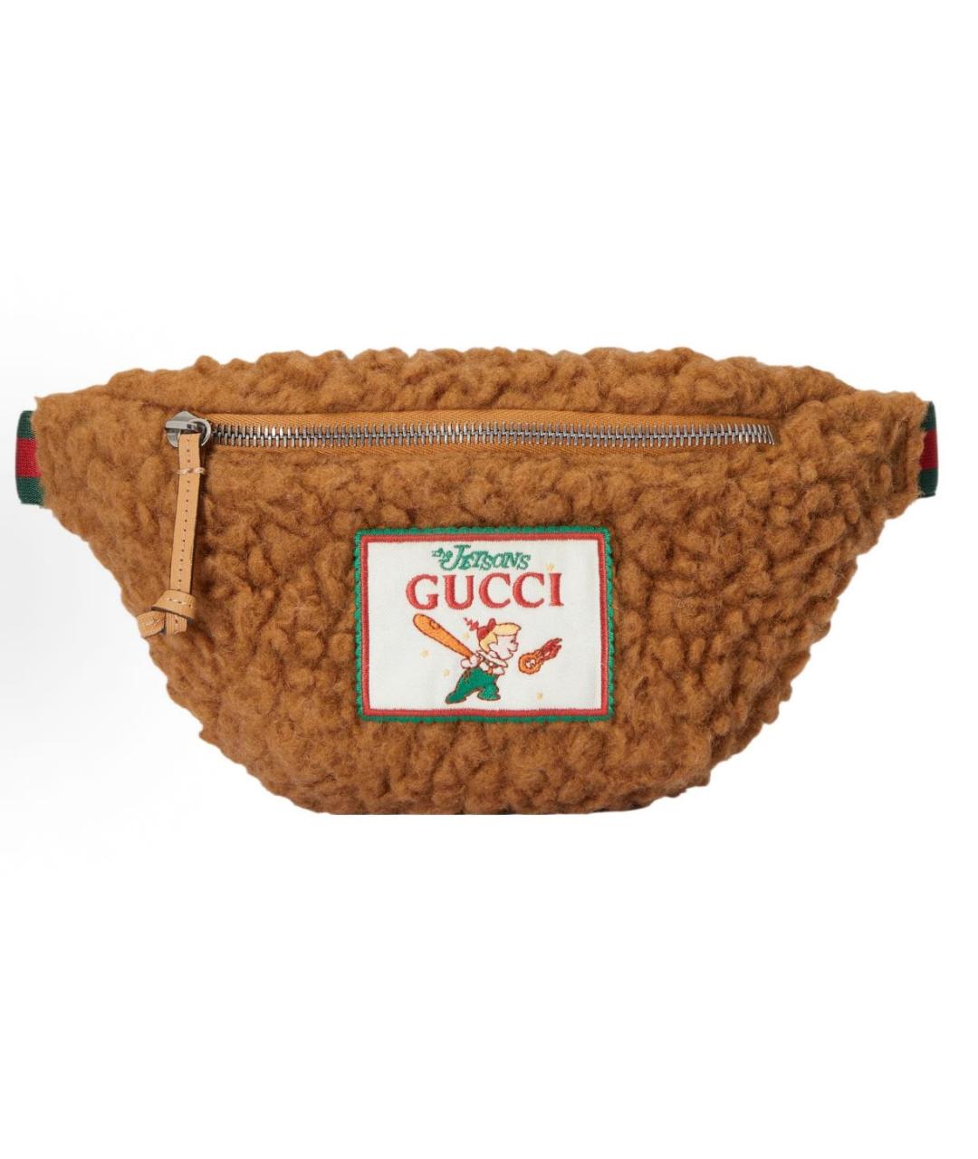 GUCCI Коричневая поясная сумка, фото 6