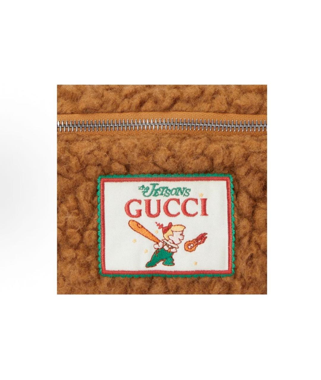GUCCI Коричневая поясная сумка, фото 5