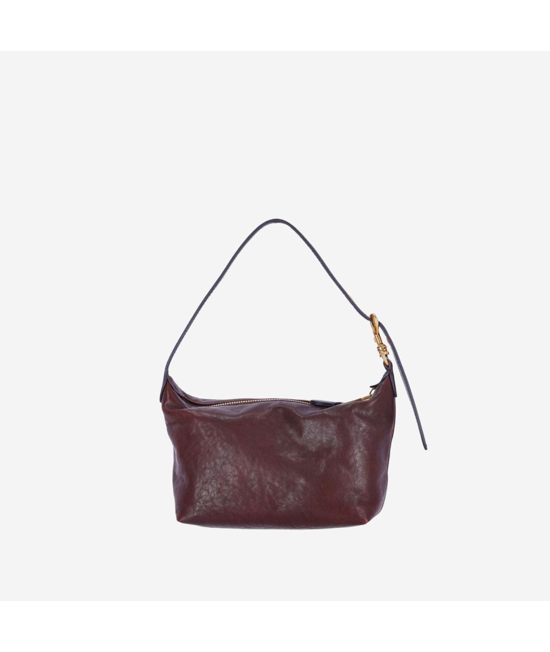 MIU MIU Коричневая кожаная сумка с короткими ручками, фото 4