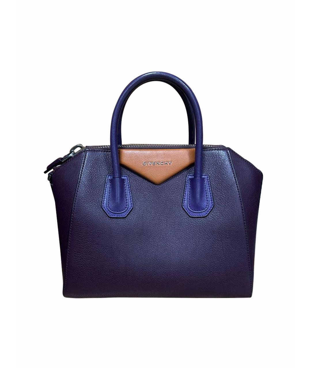 GIVENCHY Фиолетовая кожаная сумка тоут, фото 1