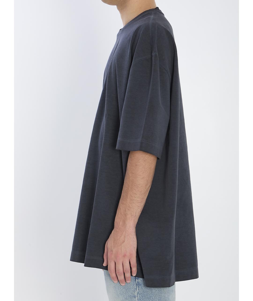 MAISON MARGIELA Синяя хлопковая футболка, фото 4