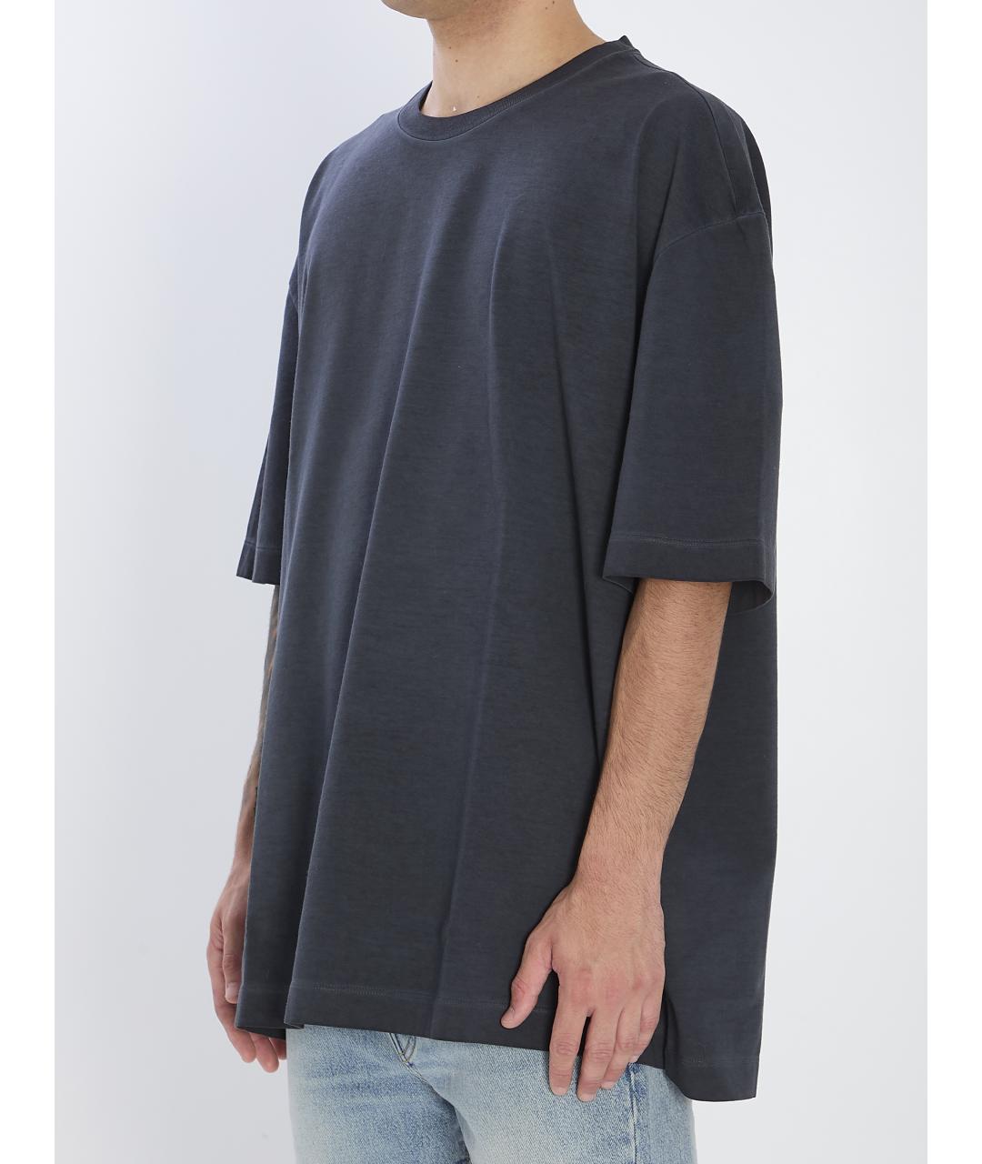 MAISON MARGIELA Синяя хлопковая футболка, фото 3
