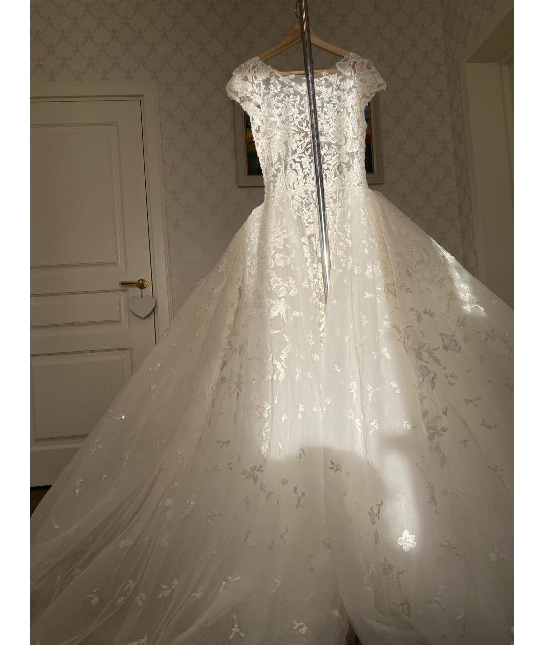 ZUHAIR MURAD Белое шелковое свадебное платье, фото 5