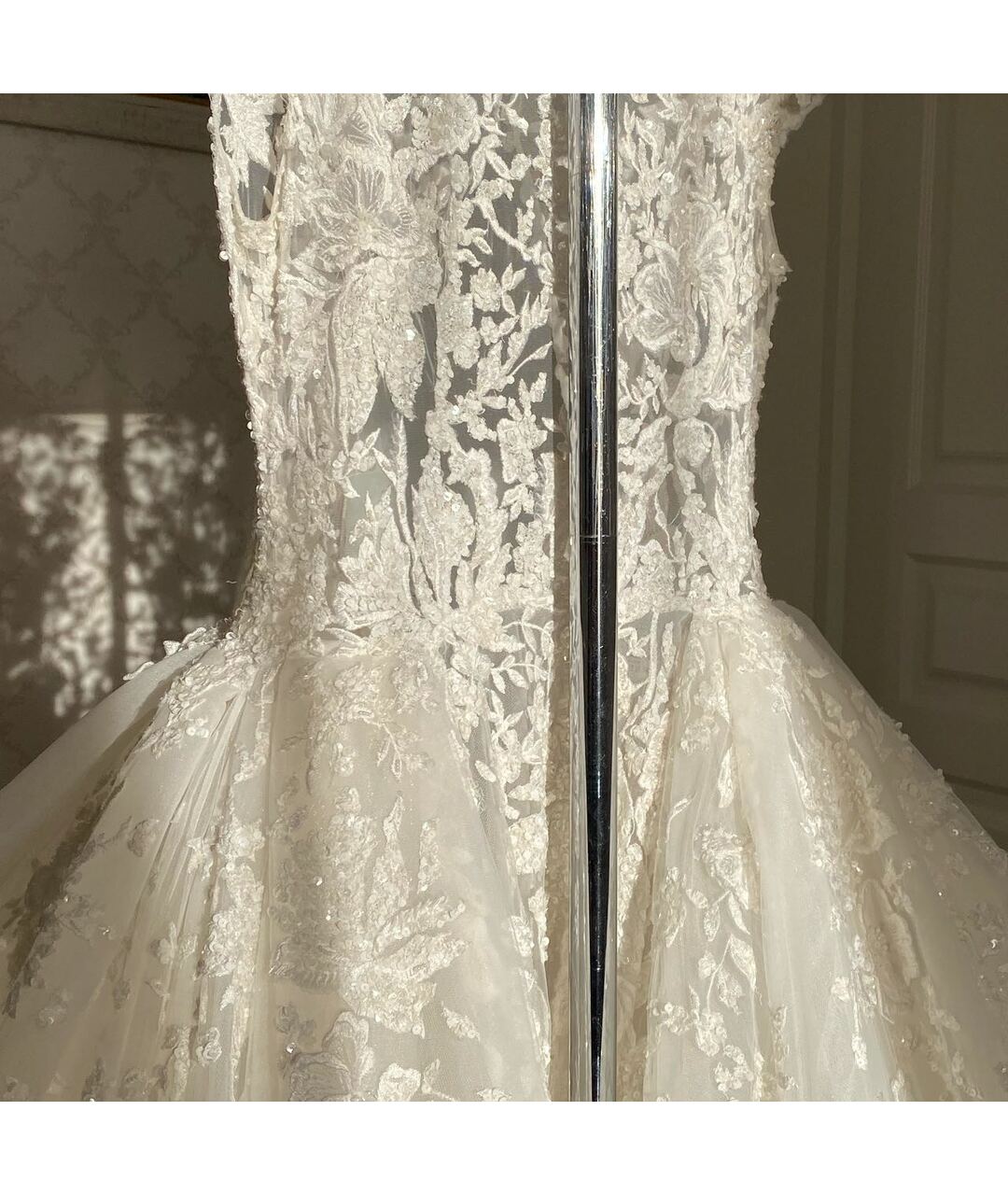 ZUHAIR MURAD Белое шелковое свадебное платье, фото 4